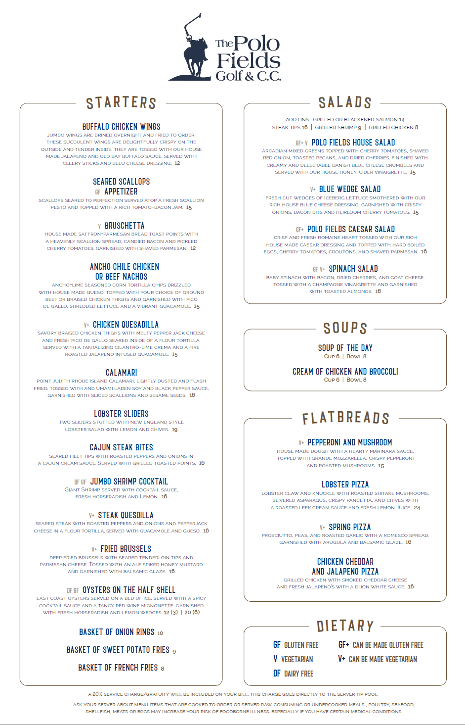 Spring Menu